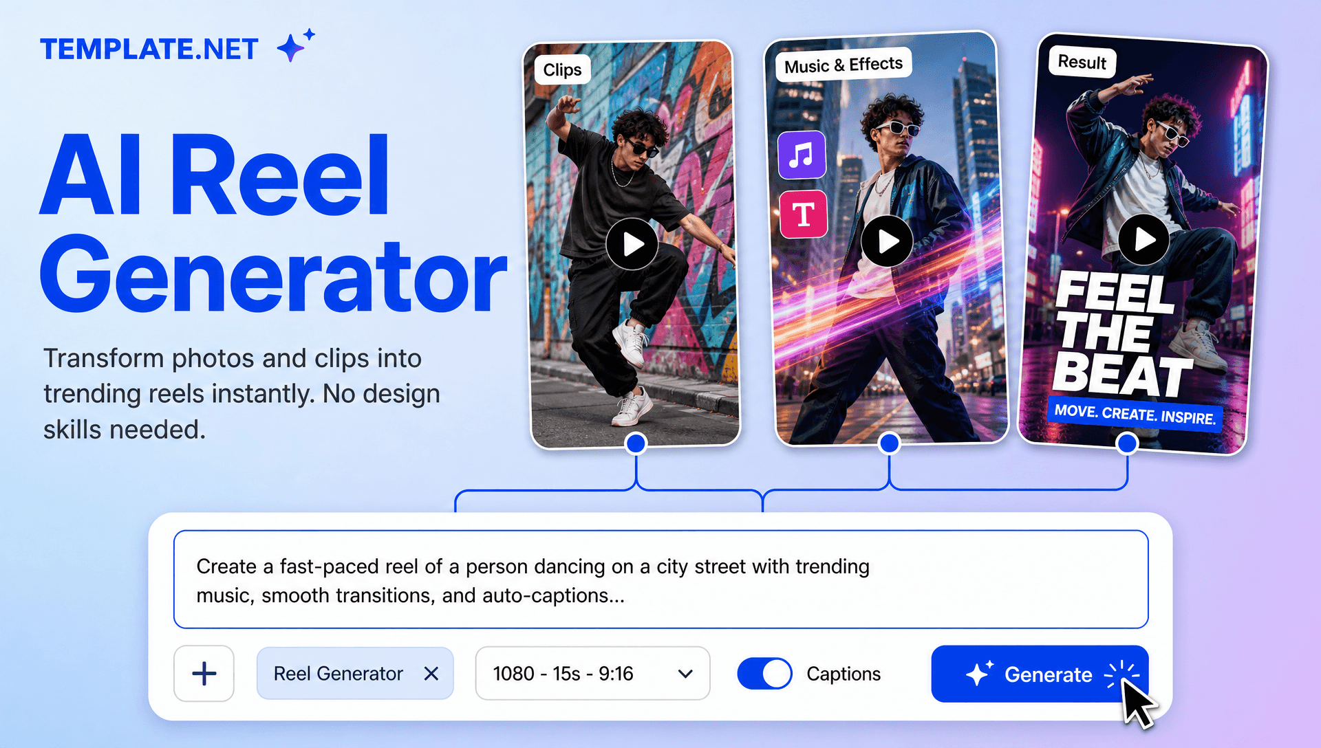 Free AI Reel Generator – Make Instagram, TikTok Reels & YouTube Shorts